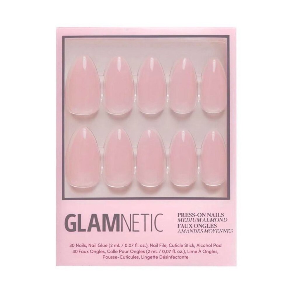 Glamnetic Press On Nails Cloud 9 Pink Jelly Almond New